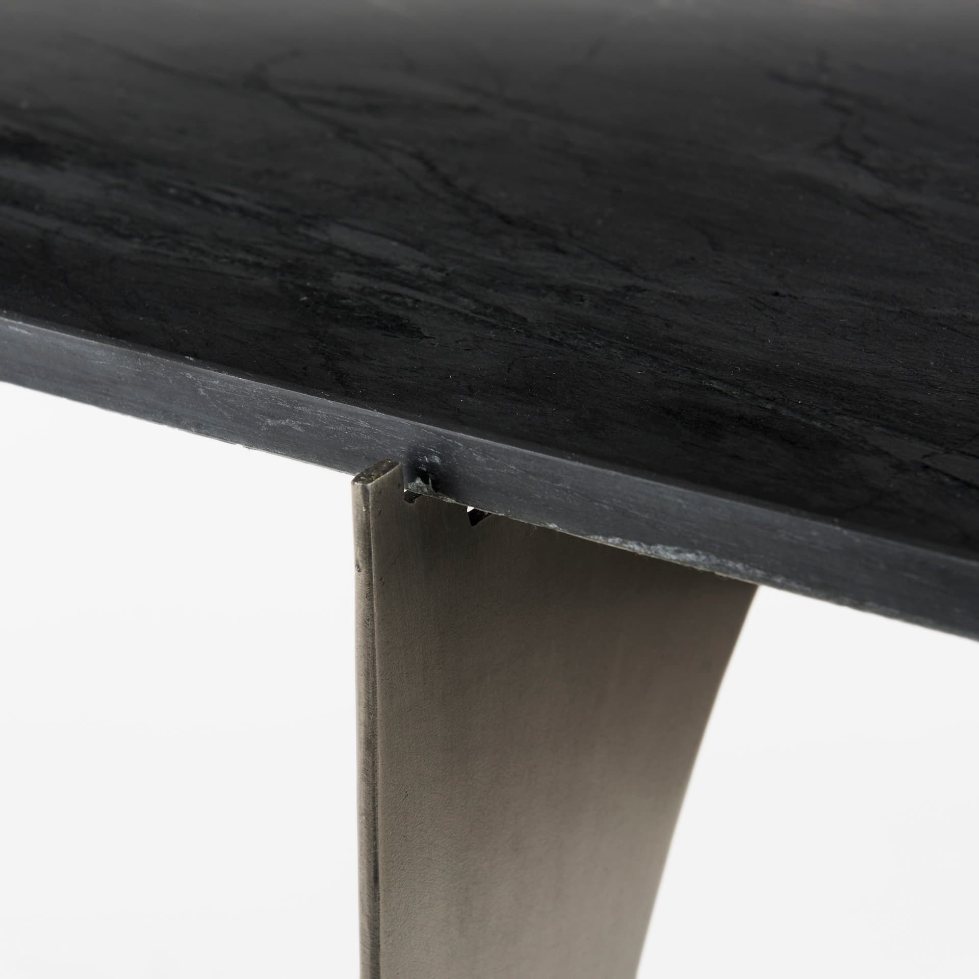 Reinhold IV Black Marble Top Iron Console Table — product photograph